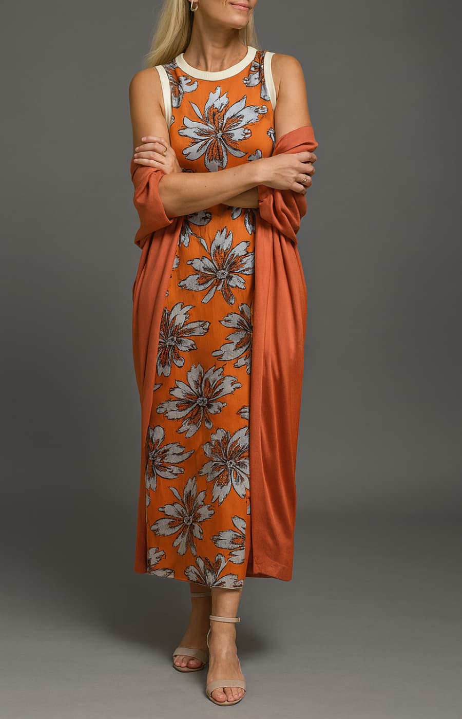 CONCEPCIÓN | VESTIDO DE NOCHE CON STOLA ELEGANTE