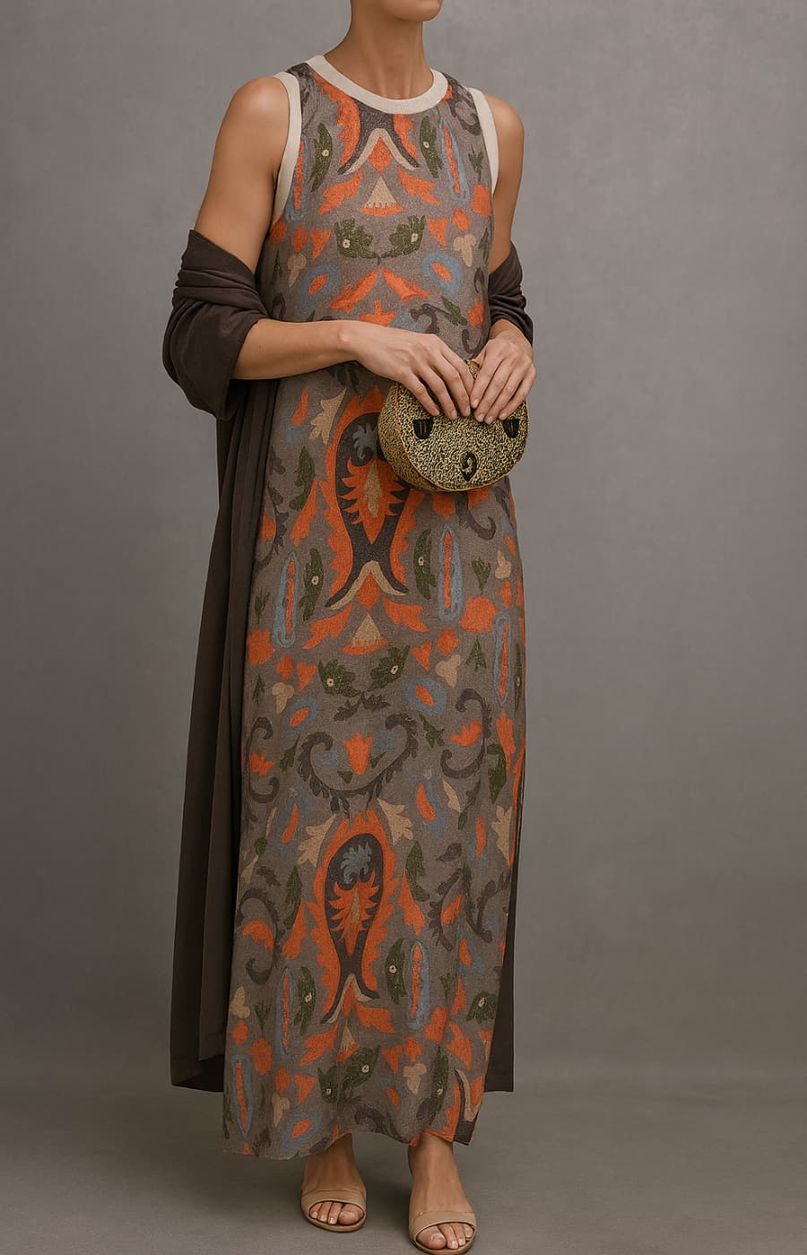 ANA | VESTIDO DE NOCHE CON STOLA ELEGANTE
