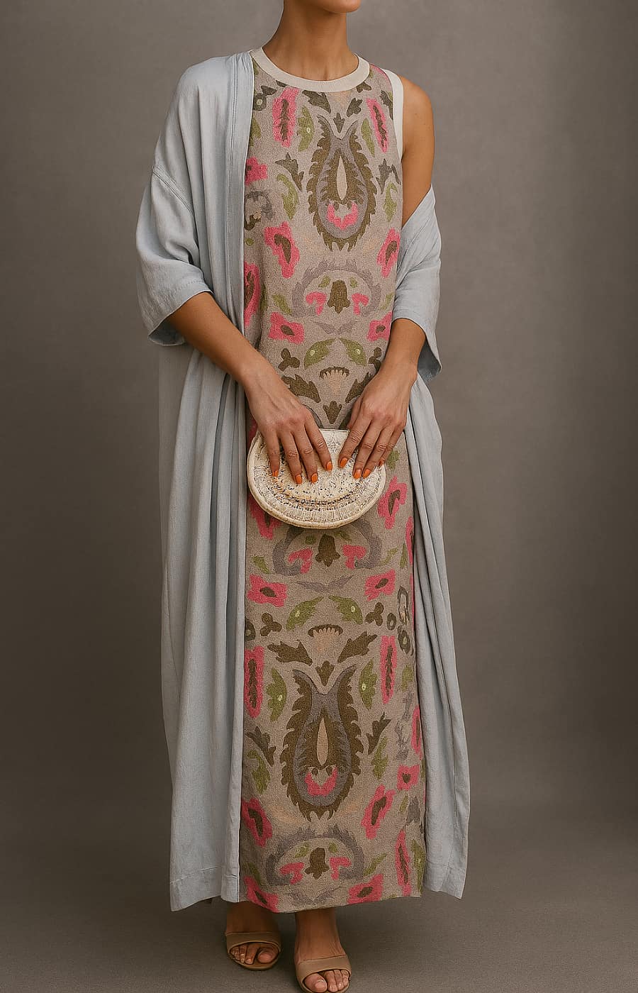 MARÍA | VESTIDO DE NOCHE CON STOLA ELEGANTE