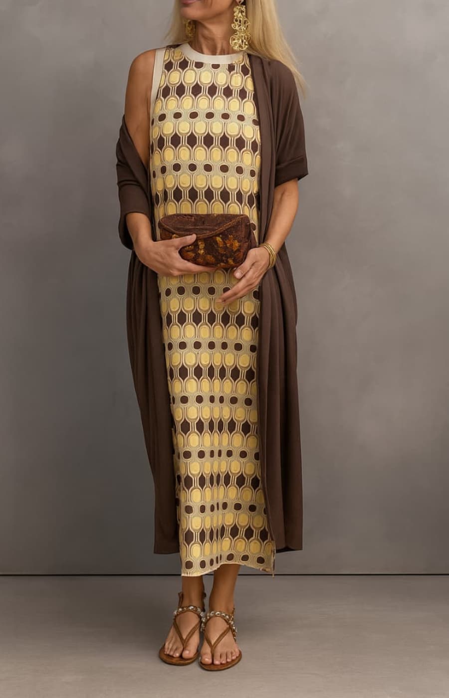 PILAR | VESTIDO DE NOCHE CON STOLA ELEGANTE