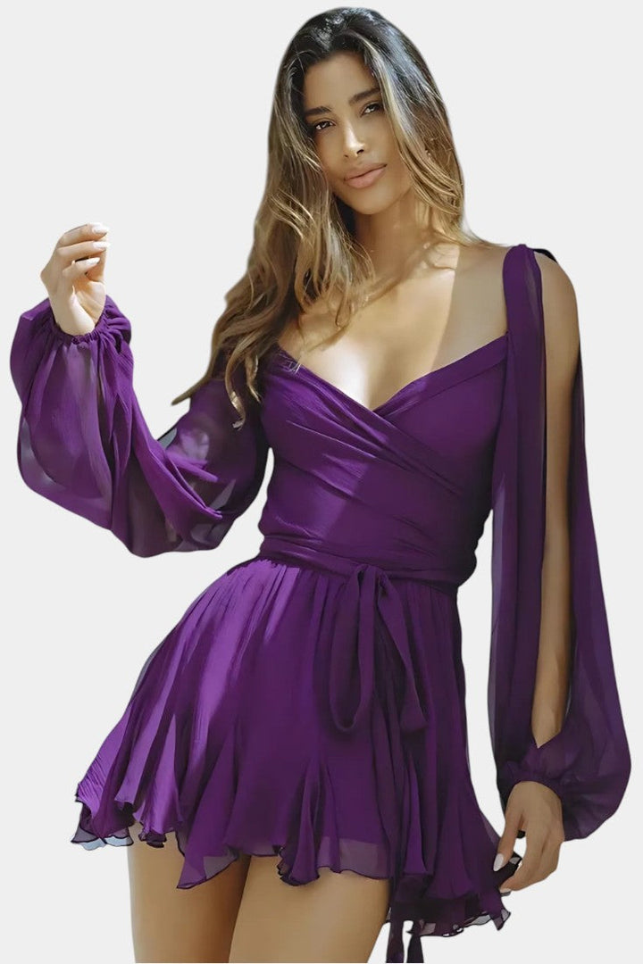 Skylar – Vestido Mini con Escote en V que realza tu feminidad