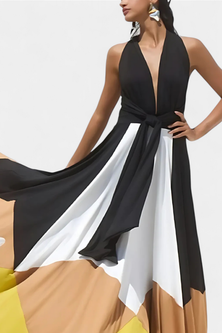 Nava – Vestido Largo Polimórfico de Espalda Abierta que redefine tu estilo