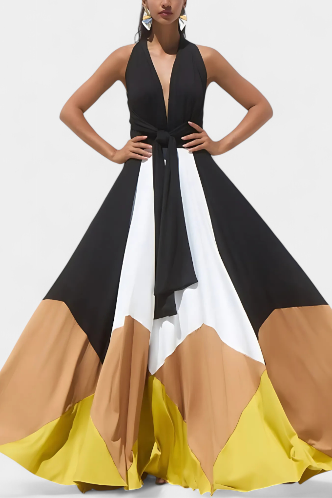 Nava – Vestido Largo Polimórfico de Espalda Abierta que redefine tu estilo