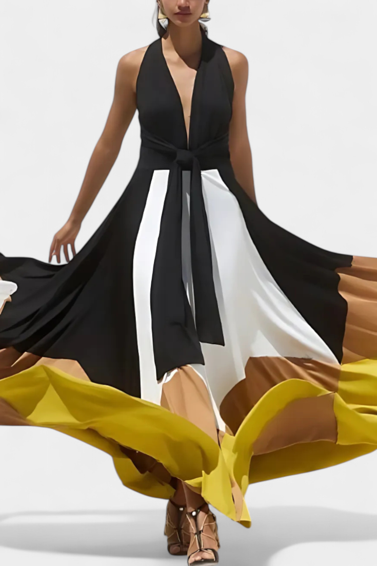 Nava – Vestido Largo Polimórfico de Espalda Abierta que redefine tu estilo