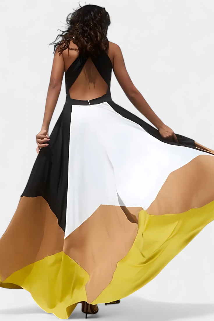 Nava – Vestido Largo Polimórfico de Espalda Abierta que redefine tu estilo