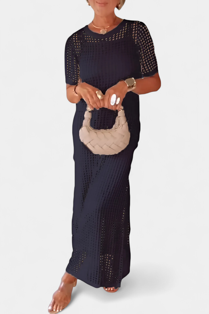 Balbina – Vestido de Dos Piezas con Cuello Barco que irradia sofisticación