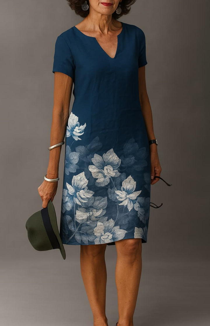 ELEONORA | VESTIDO ELEGANTE CON ESTAMPADO ARTÍSTICO