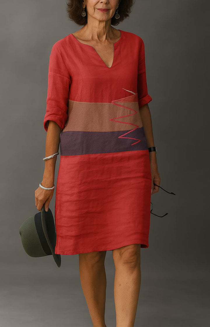 ELEONORA | VESTIDO ELEGANTE CON ESTAMPADO ARTÍSTICO