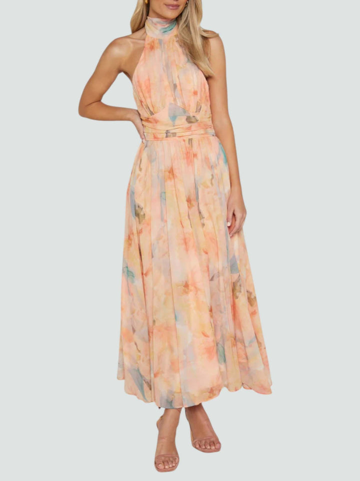 LÍA | VESTIDO ACUARELA HALTER