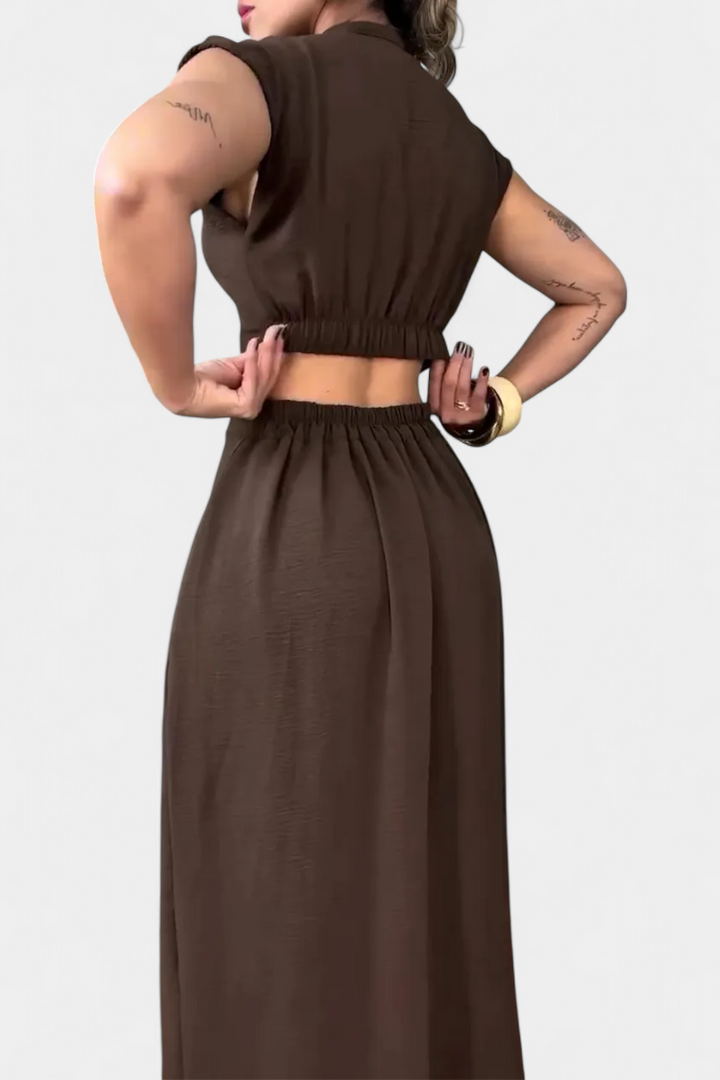 Griselda – Vestido Midi con Botones que realza tu figura