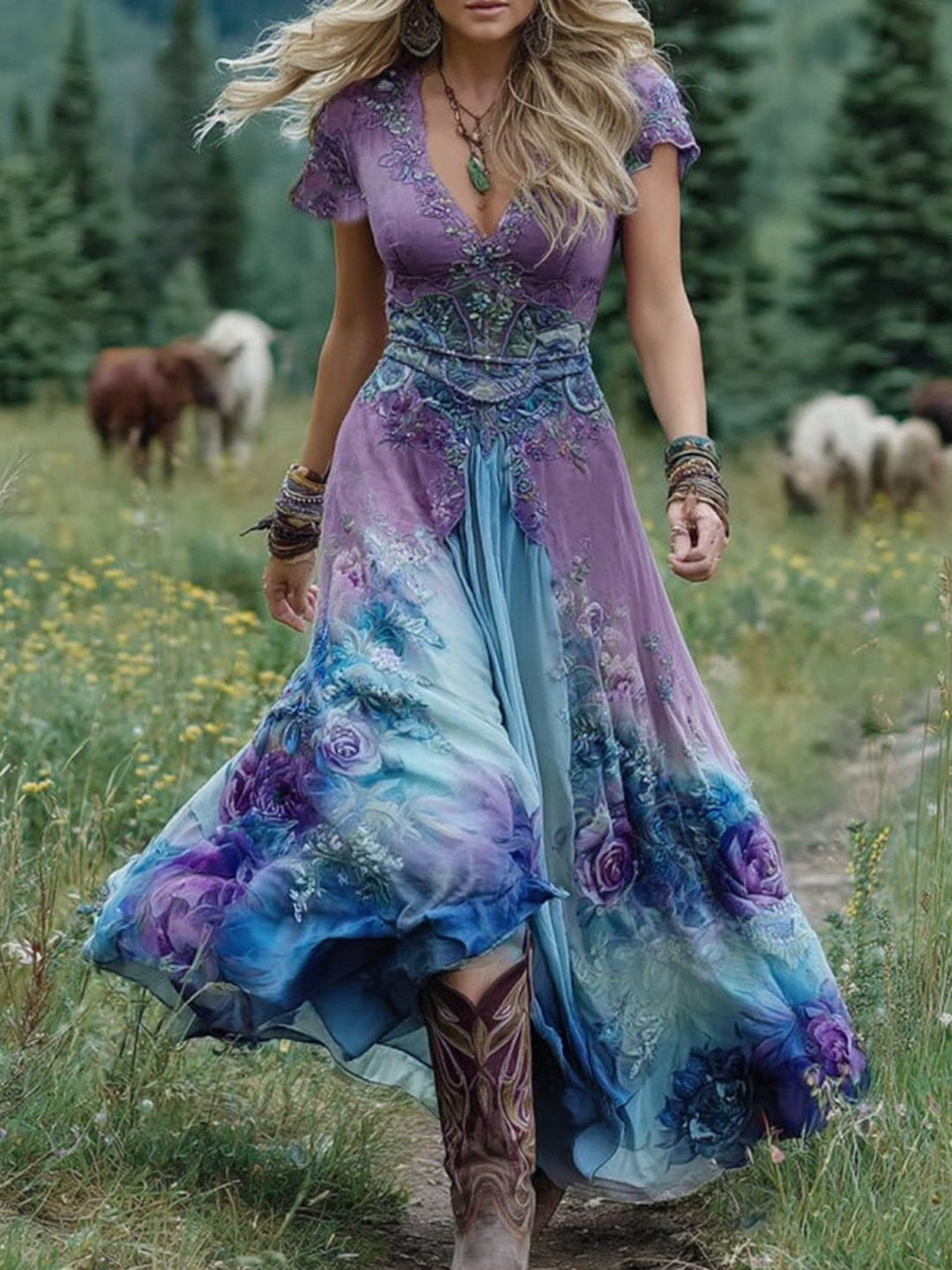 ISOLDE | VESTIDO LARGO CON DETALLES ARTESANALES Y ELEGANCIA ATEMPORAL