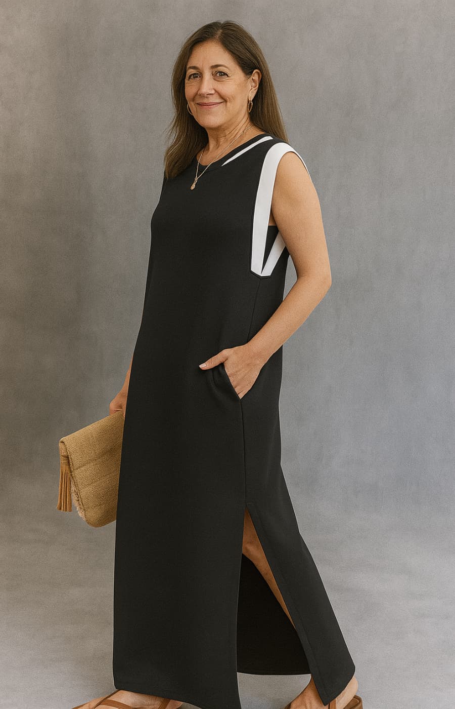 MILA | VESTIDO MIDI CON BOLSILLOS Y ELEGANCIA NATURAL
