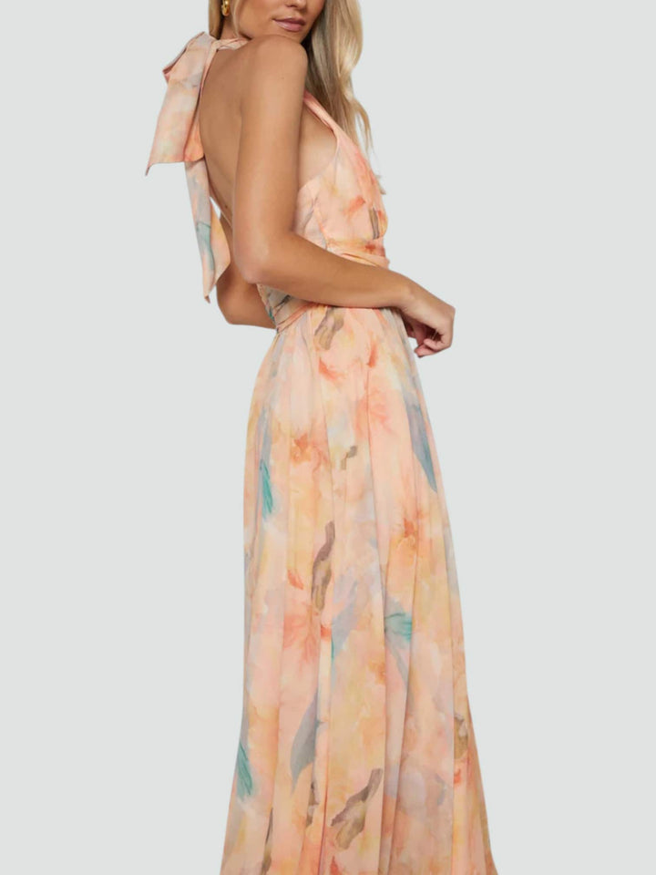 LÍA | VESTIDO ACUARELA HALTER