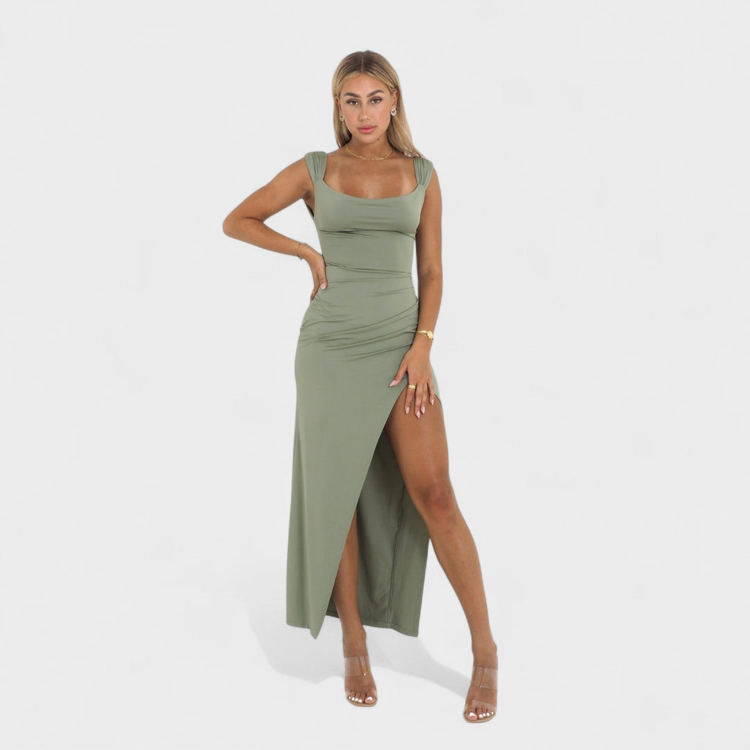 Sarella – Vestido Largo con Espalda Abierta y Lazo que redefine la sofisticación