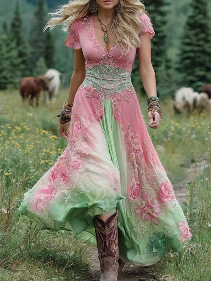 ISOLDE | VESTIDO LARGO CON DETALLES ARTESANALES Y ELEGANCIA ATEMPORAL