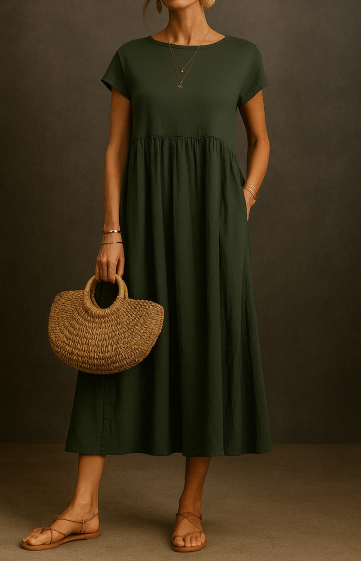 ELENA | VESTIDO FLUIDO DE VERANO CON ELEGANCIA ATEMPORAL