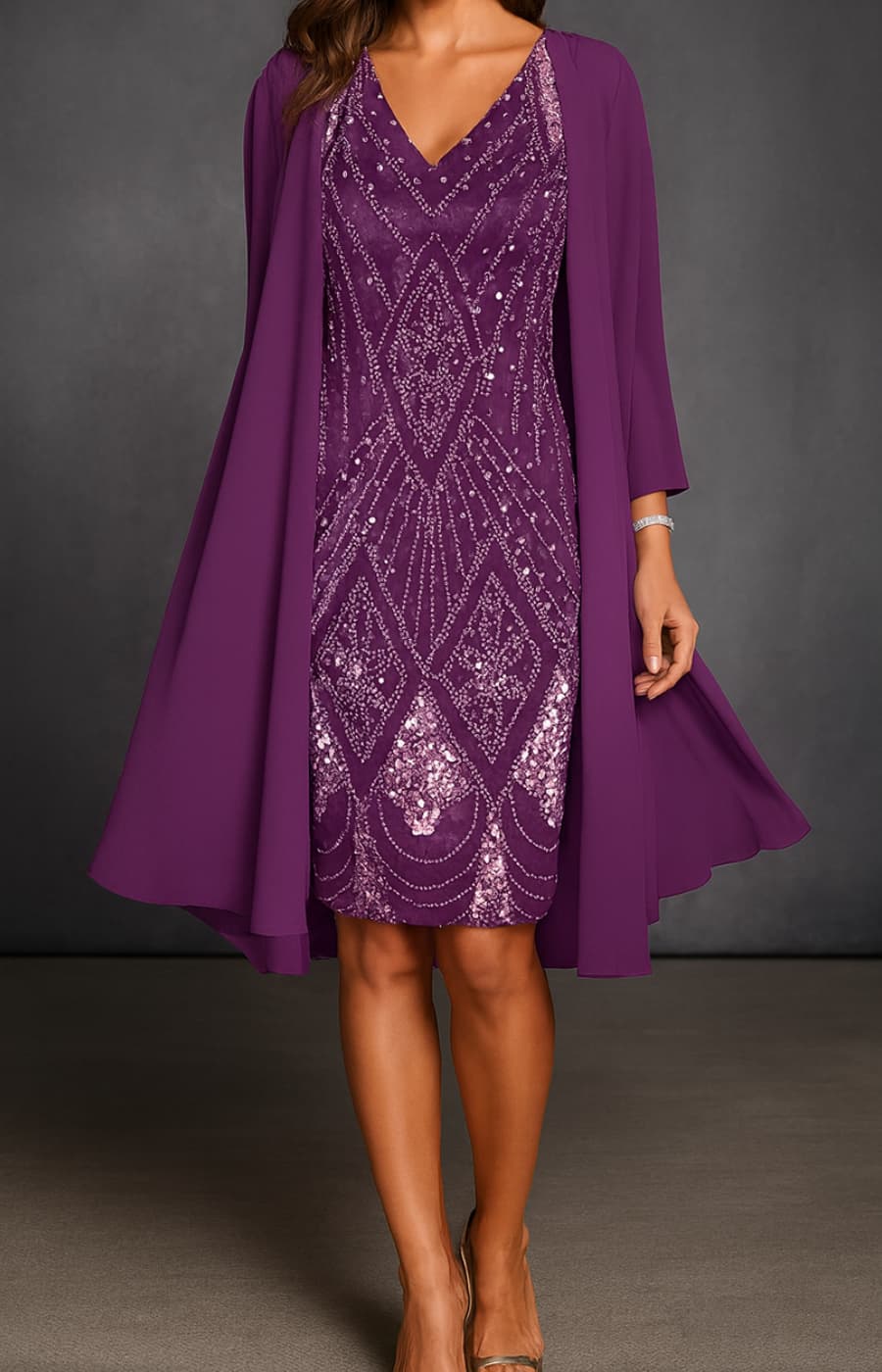 BEATRIZ | VESTIDO CON ESTOLA DE DISTINCIÓN ETERNA