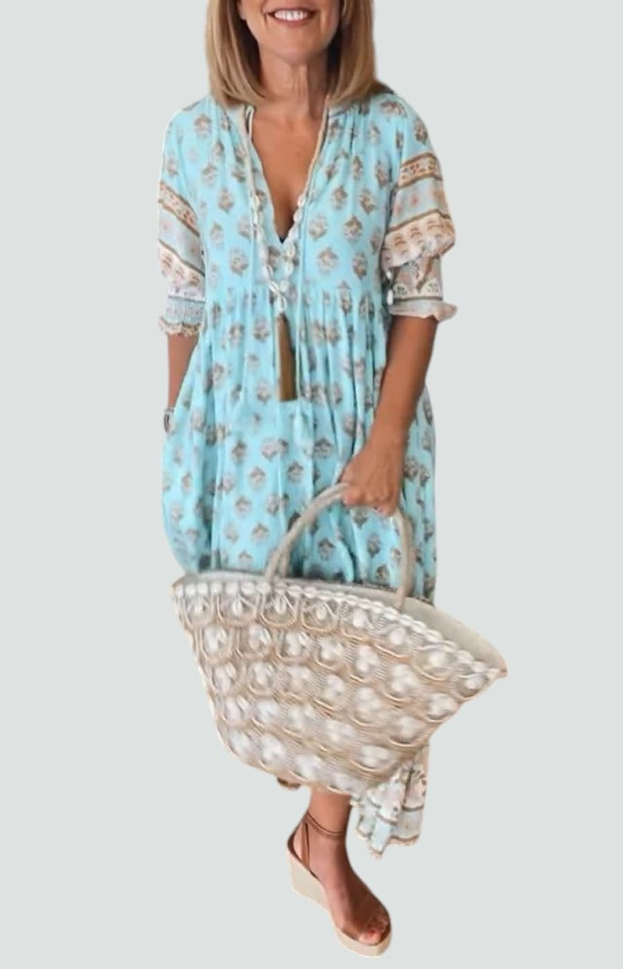 LIDIA | VESTIDO ESTAMPADO CON CAÍDA LIGERA