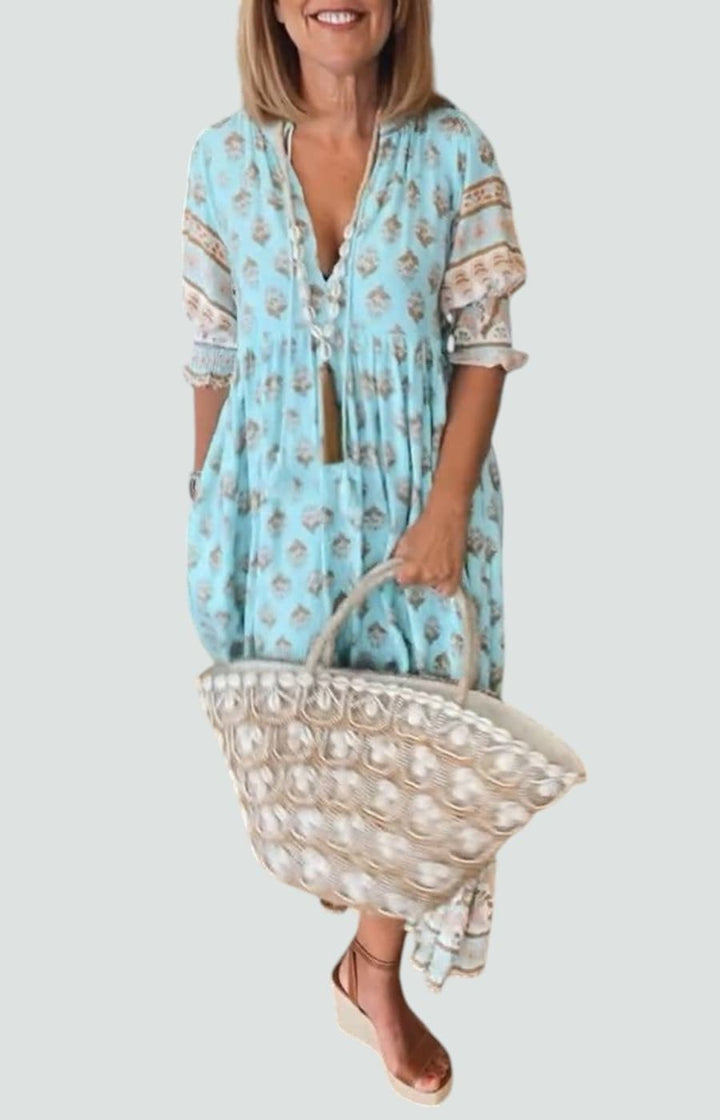 LIDIA | VESTIDO ESTAMPADO CON CAÍDA LIGERA