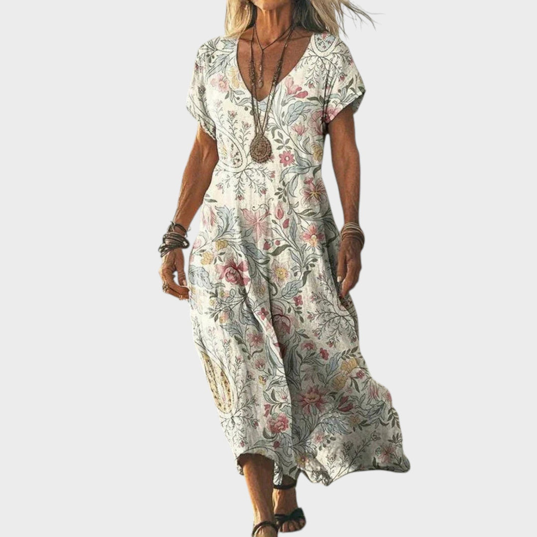 Carmen – Vestido Bohemio en Degradado que inspira libertad y elegancia natural