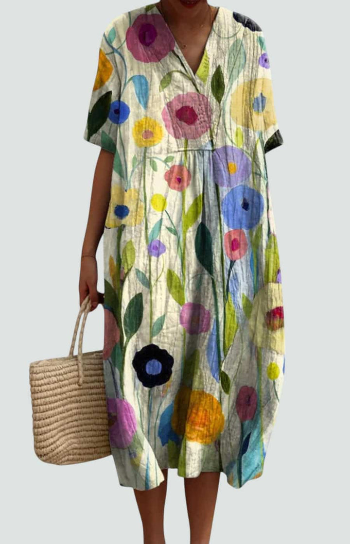 RENATA | VESTIDO FLORAL CON FRESCURA Y ESTILO DE VERANO