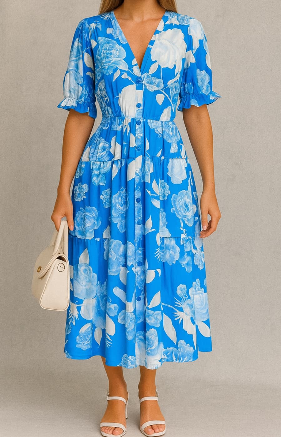 ROSA | VESTIDO MAXI CON BOLSILLOS Y DETALLES DELICADOS