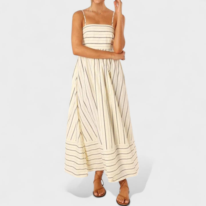 Isabel – Vestido Largo a Rayas que aporta frescura y elegancia