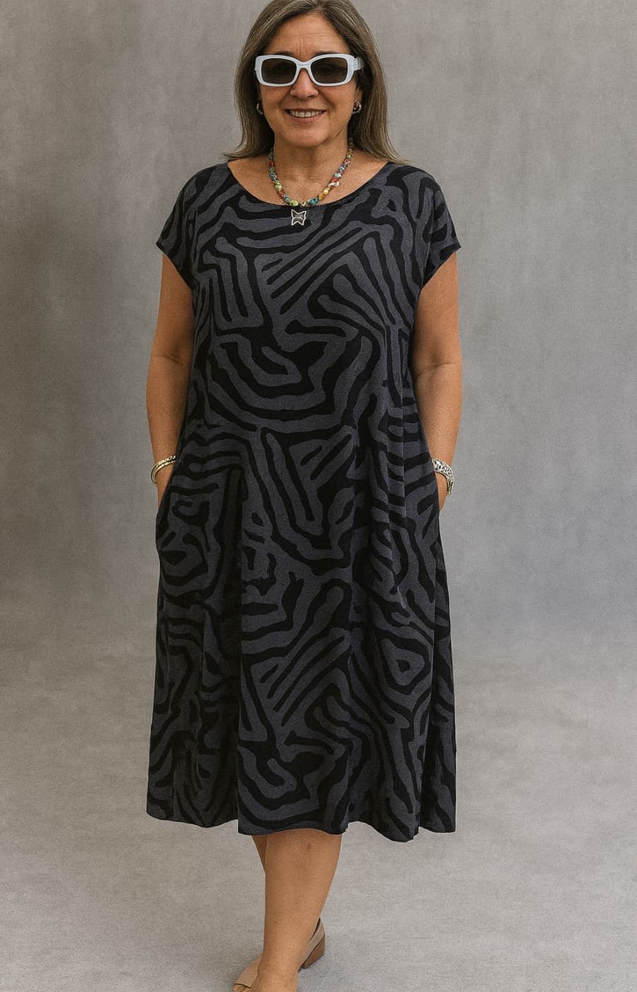 ESTEFANÍA | VESTIDO LIGERO CON ESTILO ORGÁNICO Y CORTE AMPLIO