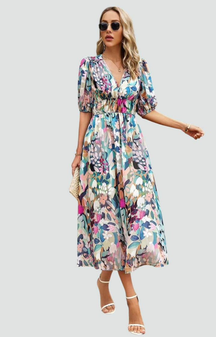 SOLEDAD | VESTIDO MOLDEADOR CON ESTAMPADO VIBRANTE