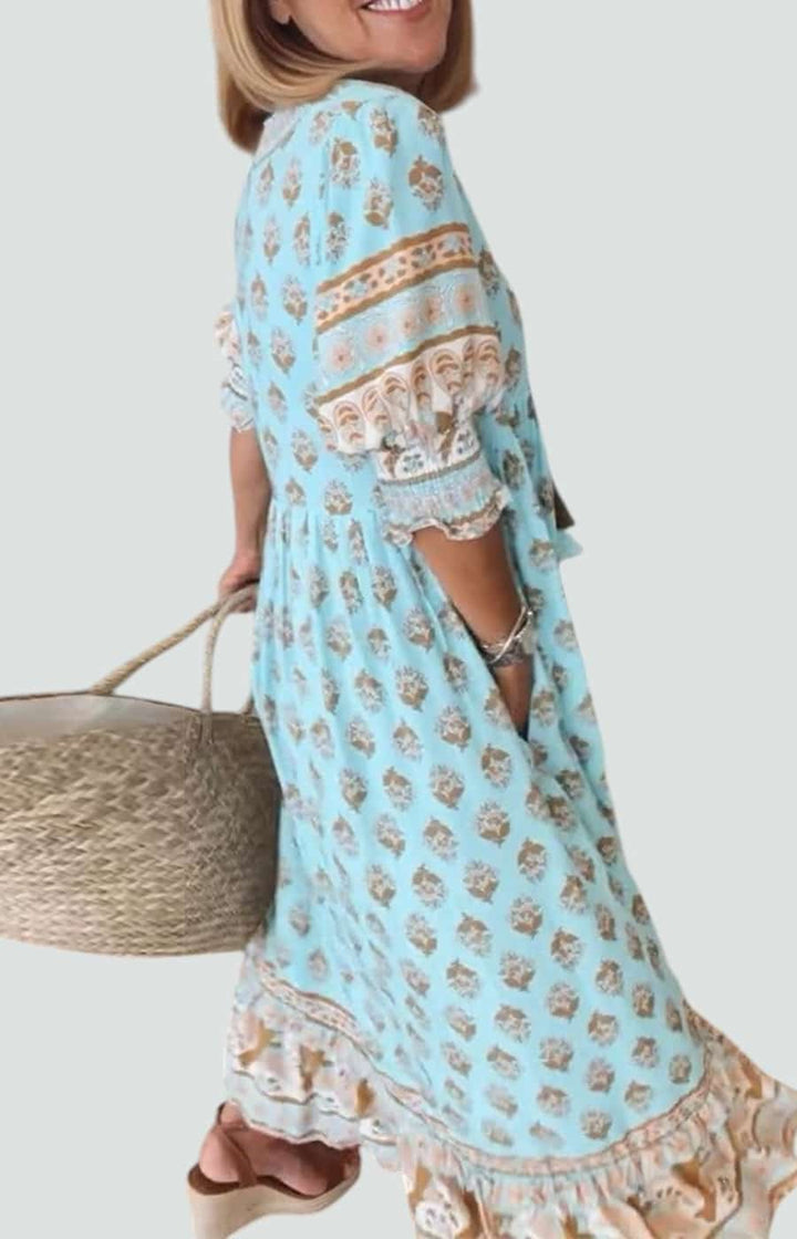 LIDIA | VESTIDO ESTAMPADO CON CAÍDA LIGERA