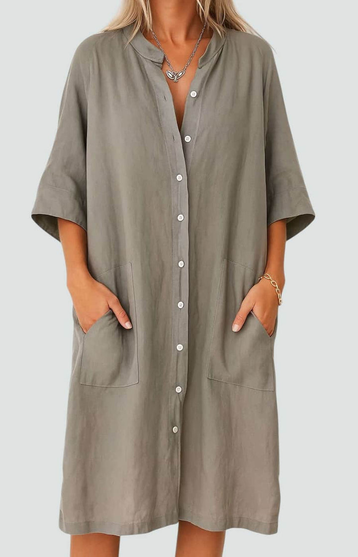 MIMMI | VESTIDO CAMISERO DE ALGODÓN LIGERO