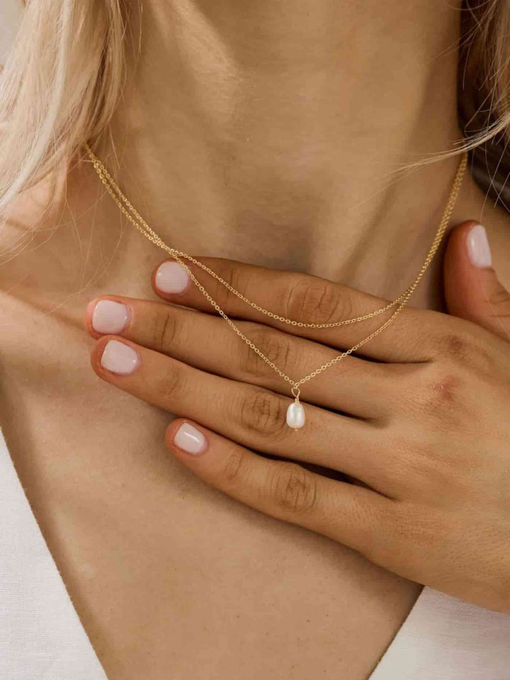 LÉA PEARL | COLLAR EN CAPAS CON PERLA NATURAL