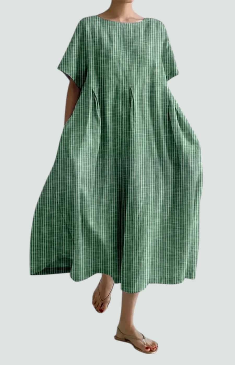 BIANCA | VESTIDO DE RAYAS CON ENCANTO NATURAL