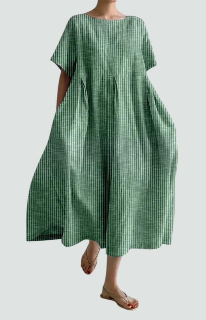 BIANCA | VESTIDO DE RAYAS CON ENCANTO NATURAL