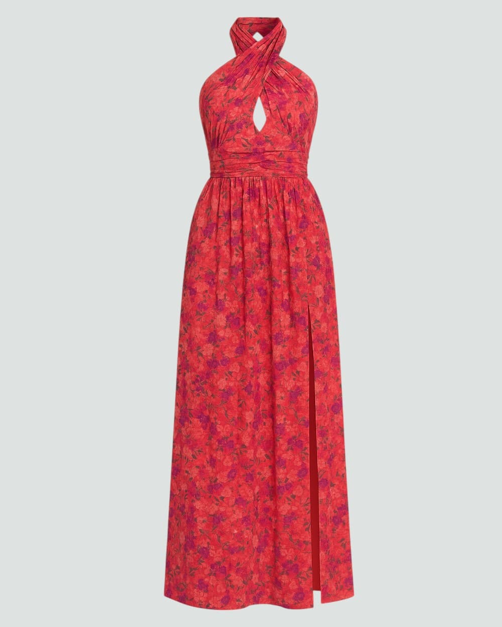 ELENA | VESTIDO MAXI CON ESPALDA DESCUBIERTA Y ESTAMPADO FLORAL