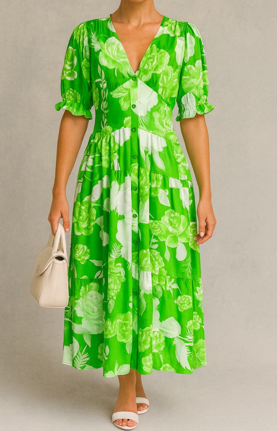 ROSA | VESTIDO MAXI CON BOLSILLOS Y DETALLES DELICADOS