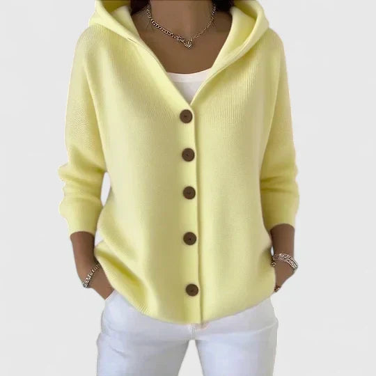 SOFÍA | CHAQUETA ACOGEDORA CON CAPUCHA Y BOTONES