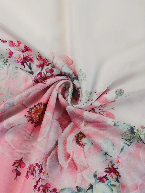 Sissy - Camiseta con estampado floral y detalles de encaje