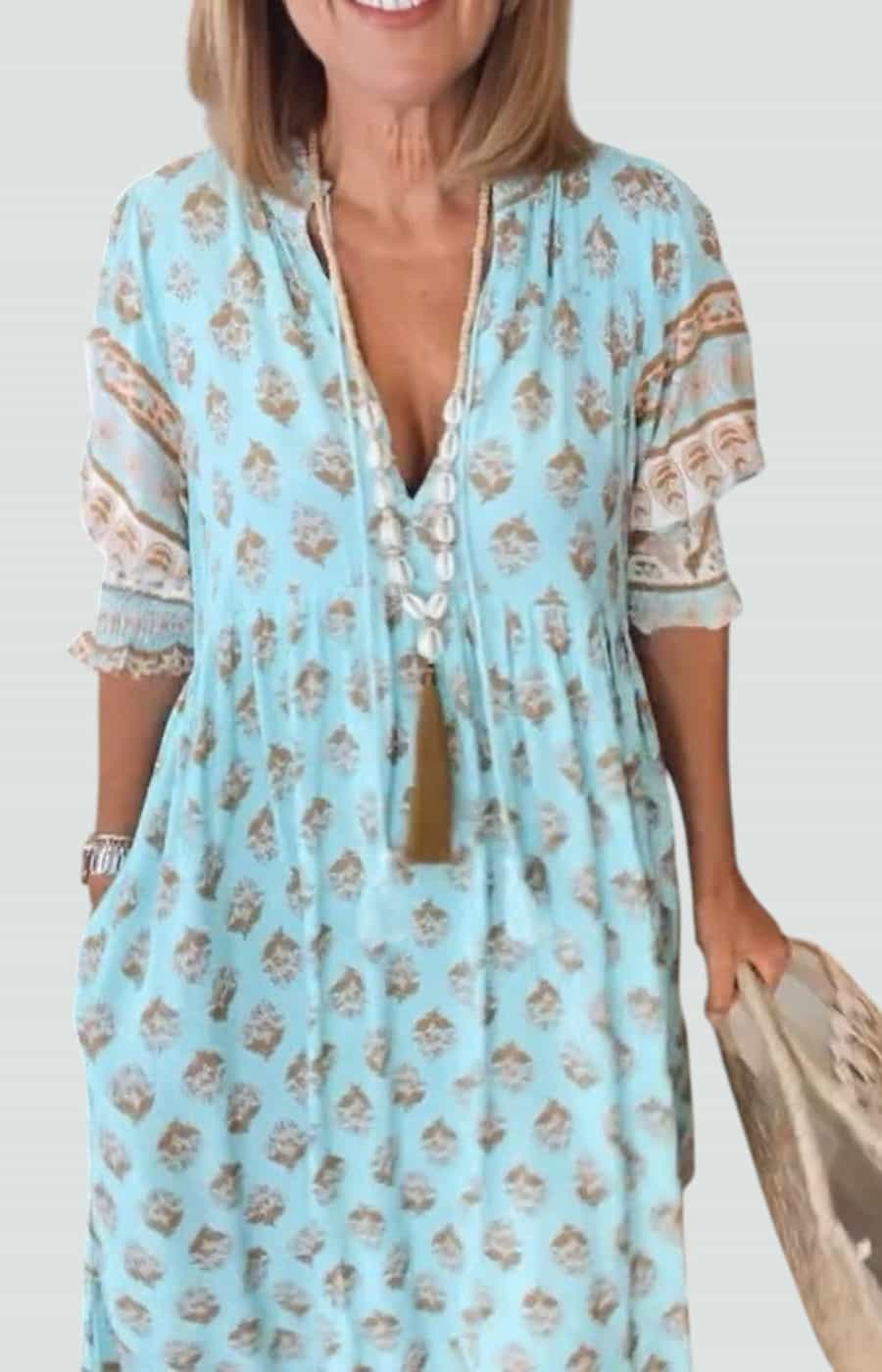 LIDIA | VESTIDO ESTAMPADO CON CAÍDA LIGERA