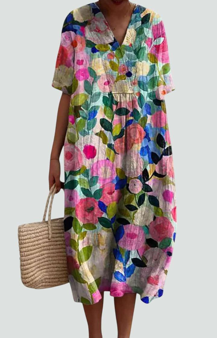 RENATA | VESTIDO FLORAL CON FRESCURA Y ESTILO DE VERANO