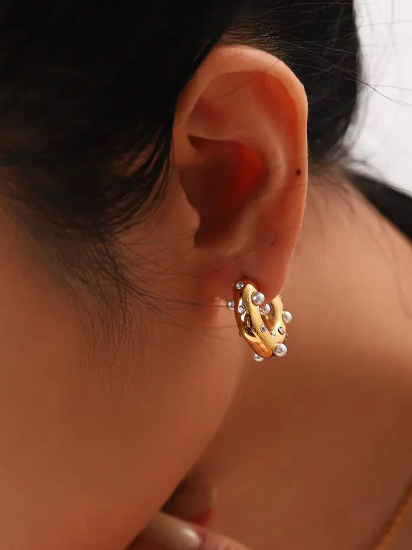 Embellished Hoop Earrings