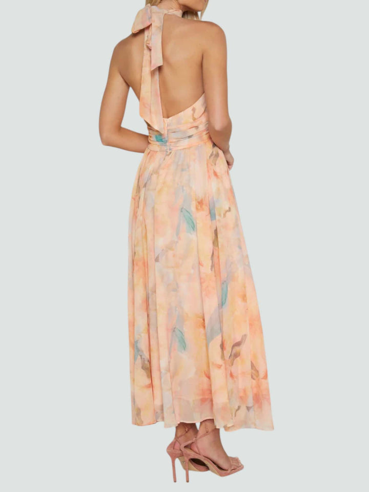 LÍA | VESTIDO ACUARELA HALTER