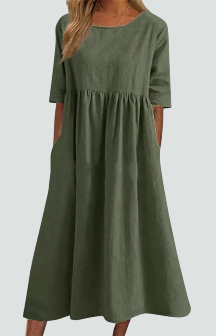 ELENA | VESTIDO ESTILIZADOR CON RAYAS AZULES
