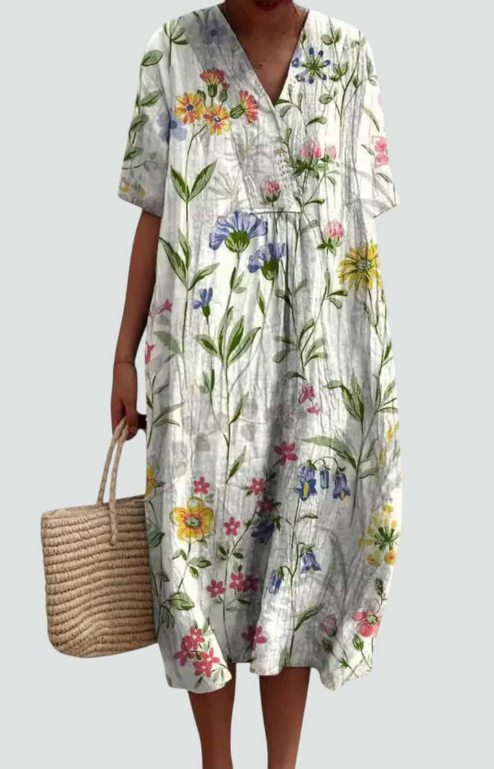 RENATA | VESTIDO FLORAL CON FRESCURA Y ESTILO DE VERANO