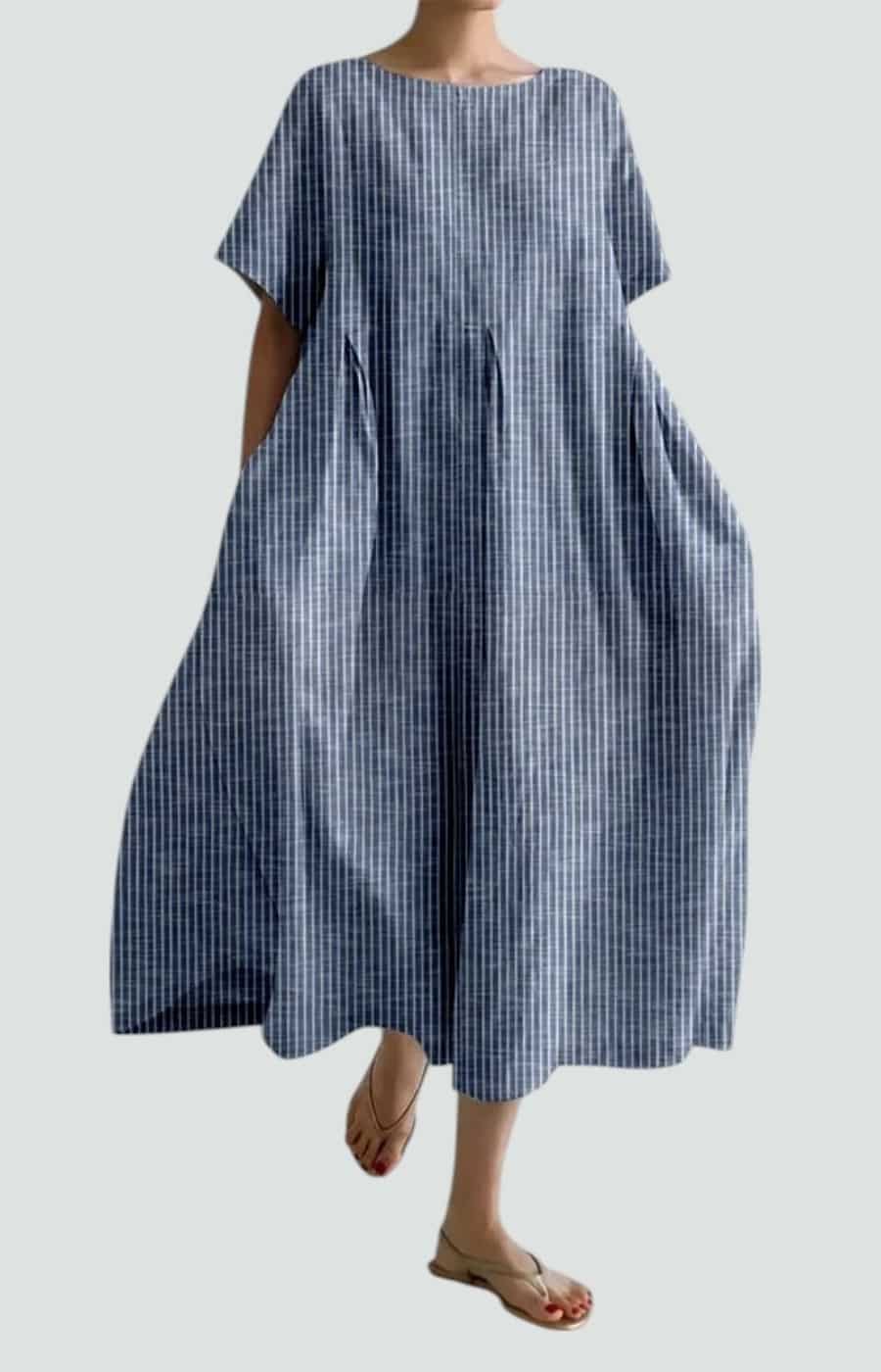 BIANCA | VESTIDO DE RAYAS CON ENCANTO NATURAL