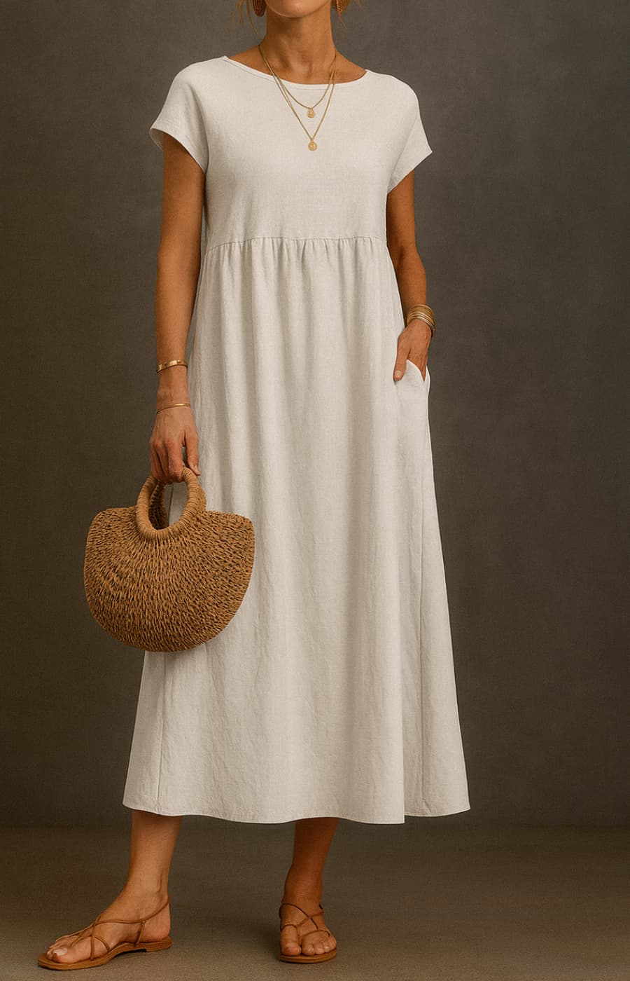 ELENA | VESTIDO FLUIDO DE VERANO CON ELEGANCIA ATEMPORAL
