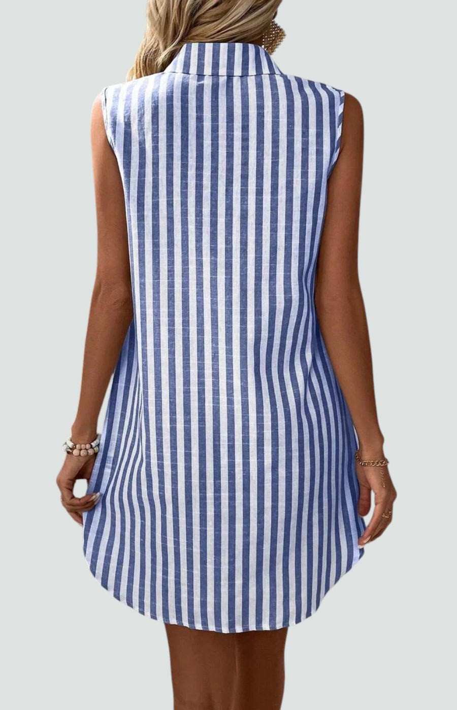 GINEVRA | VESTIDO CAMISERO DE RAYAS SIN MANGAS