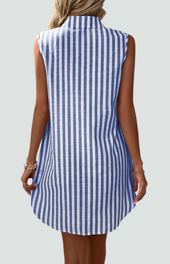 GINEVRA | VESTIDO CAMISERO DE RAYAS SIN MANGAS