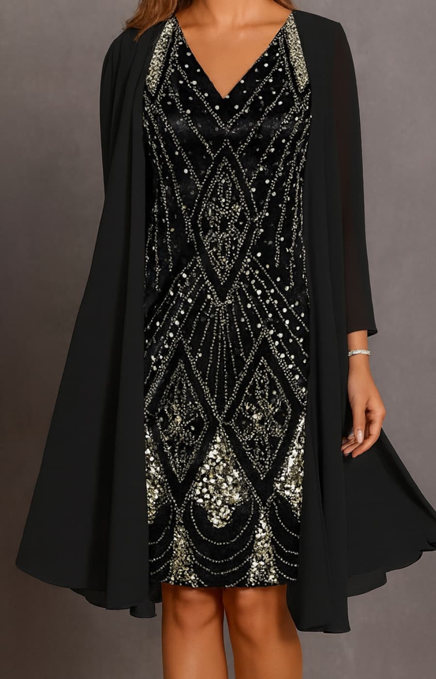 BEATRIZ | VESTIDO CON ESTOLA DE DISTINCIÓN ETERNA