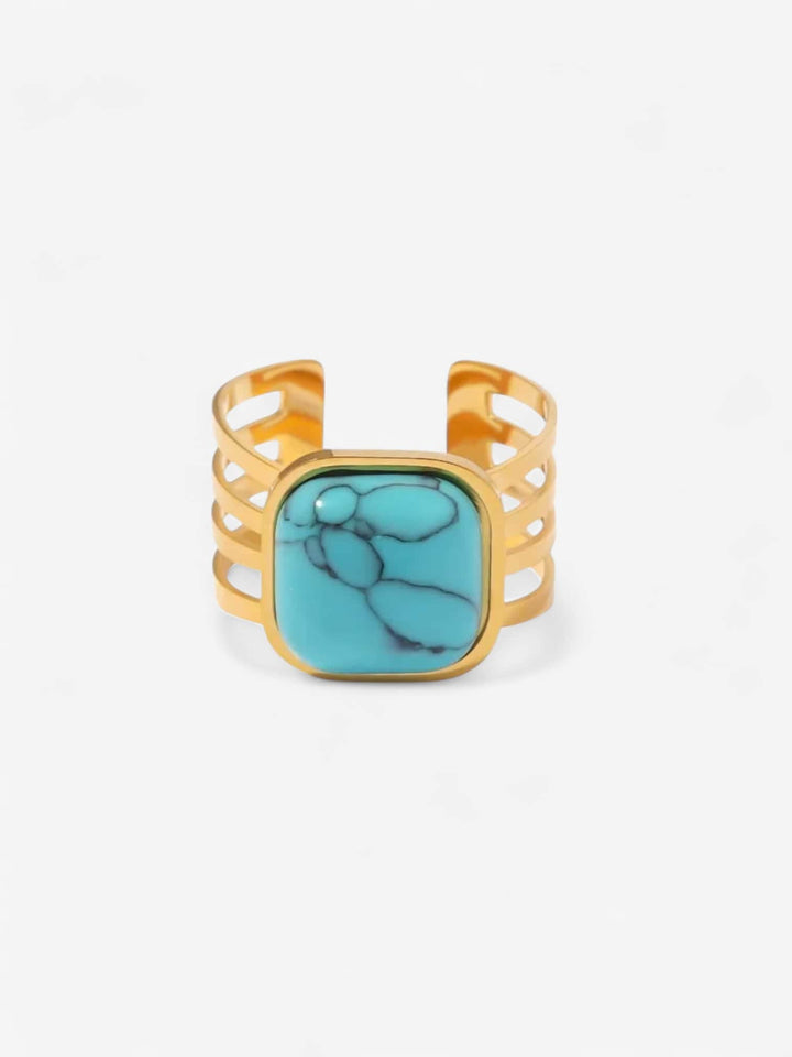 AZURE HORIZON | ANILLO TURQUESA DE DISEÑO MINIMALISTA